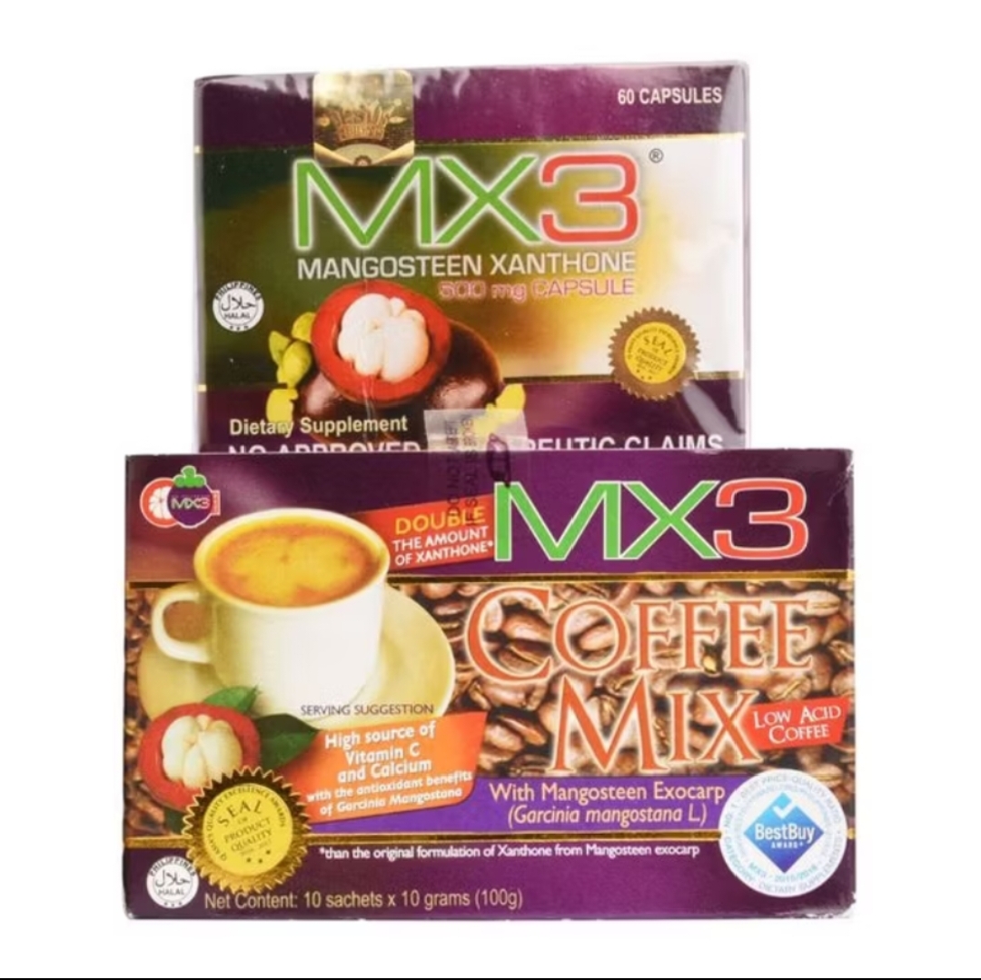 Mangosteen Xanthone 500mg 60 Capsules with 10sachet Free Coffee